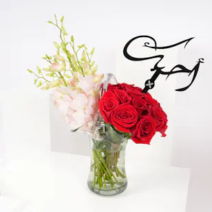 Red Roses Vase | Love U