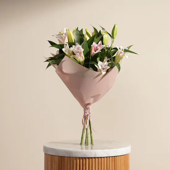Blush Radiance Lily Bouquet