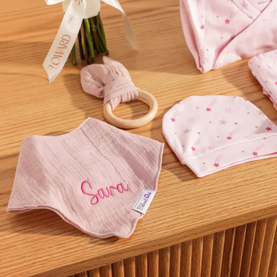 BelovedOne Personalized Baby Girl Gift Set | Elegant Flower and Balloons