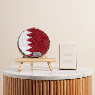 Maisam Qassem Circular Flag of Qatar 