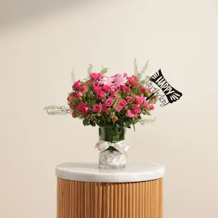 Pink Sunshine Flowers Vase 