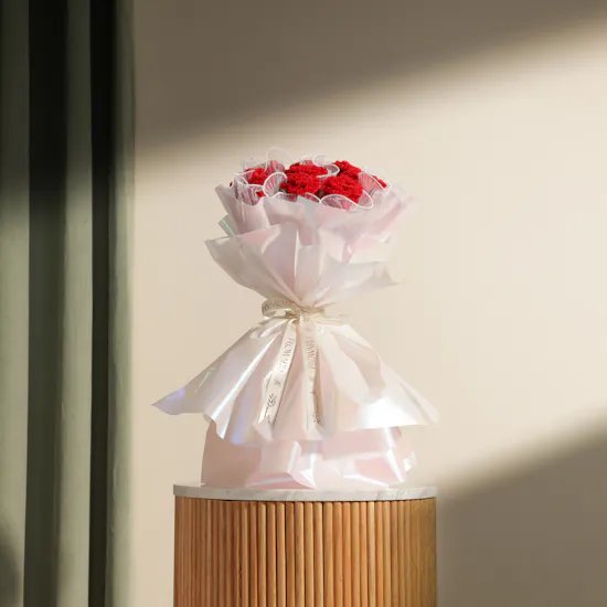 Plush Artificial Roses Bouquet