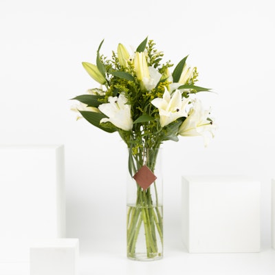 White Lilies | Cylinder Vase
