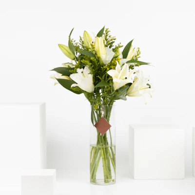 White Lilies | Cylinder Vase White Lilies | Cylinder Vase