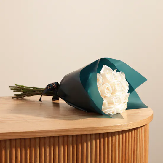 Eternal Grace White Rose Bouquet