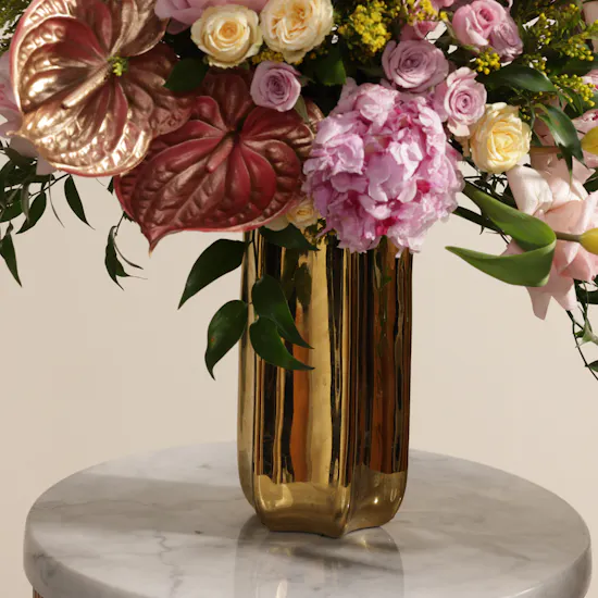 Royal Golden Blush Flower Vase