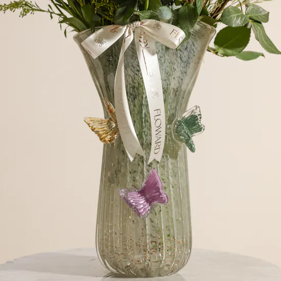 Belavida Butterfly Stunning Floral Vase