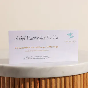 Sparadise 90 Min Herbal Compress Massage Voucher Sparadise 90 Min Herbal Compress Massage Voucher