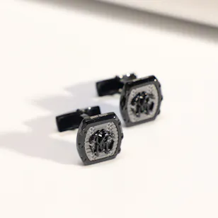 Roberto Cavalli Black and Gun Cufflinks