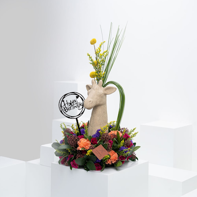 Giraffe Birthday Flowers