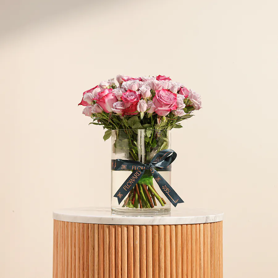 Violet Dreamscape Flowers Vase 1