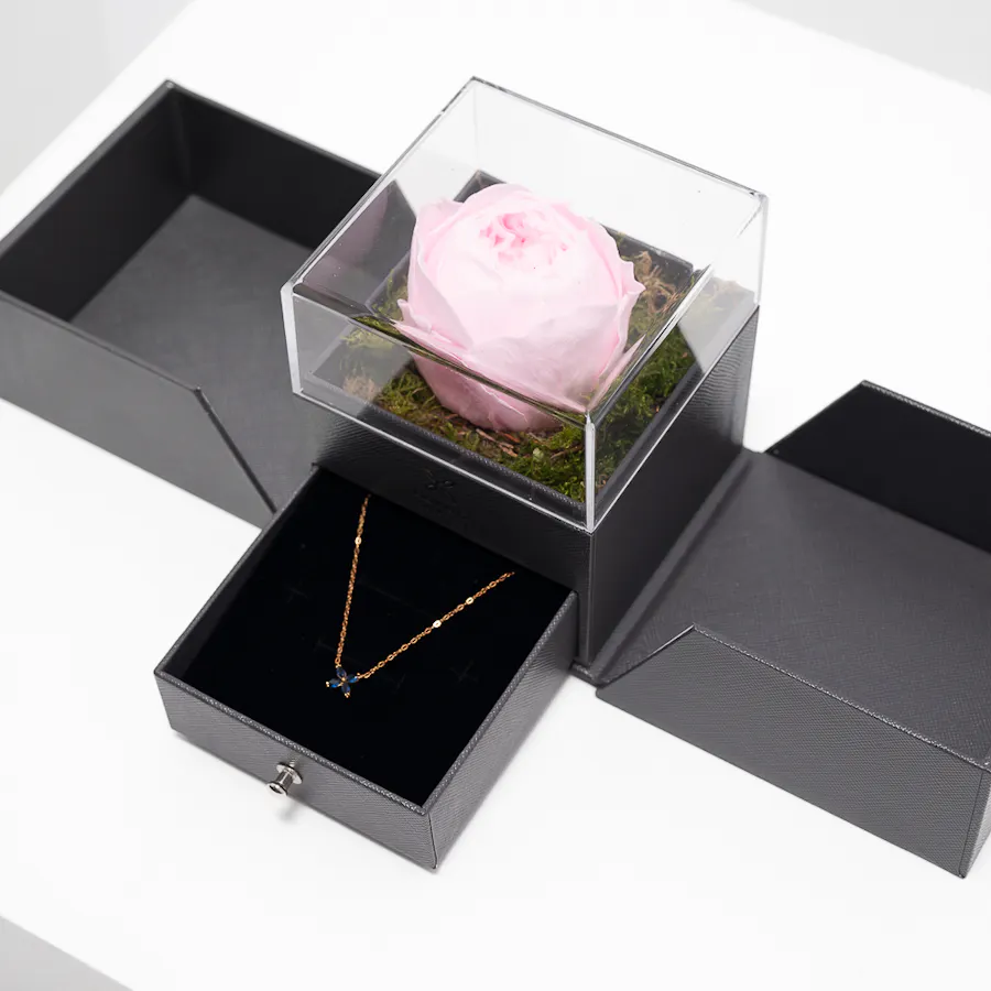 Nava Jewelry Gold Flower Necklace | Preserved Peony 5