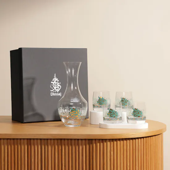Dimlaj Wurood Gold Crystal Drink Set
