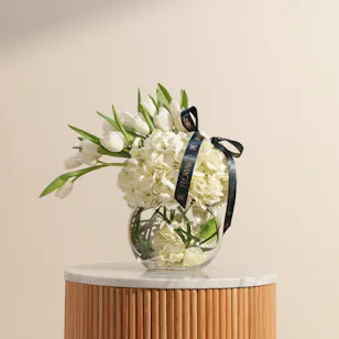 Graceful Hydrangea and Tulip Vase Graceful Hydrangea and Tulip Vase