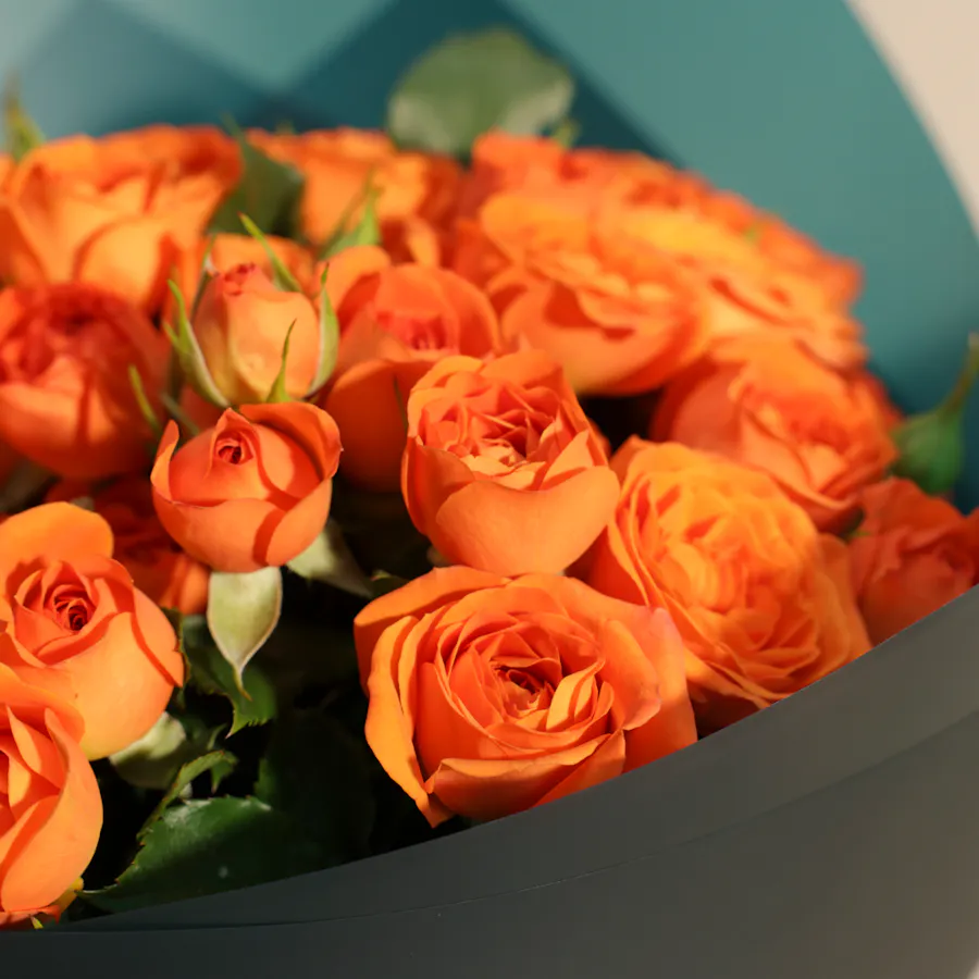 Citrus Charm Baby Rose Bouquet 3