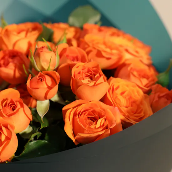 Citrus Charm Baby Rose Bouquet