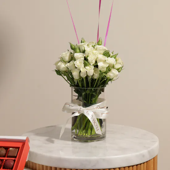 Sweetzerland Discovery Chocolate Box | Flowers and Cheerful Happy Birthday Balloons