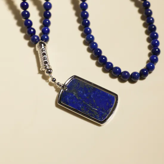 Zayan Lapis Lazuli Rosary with Silver | Blue