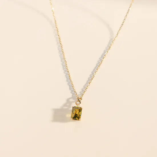 Midad August Green Peridot Necklace