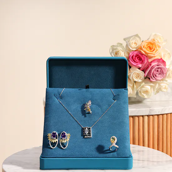 Floward Silver Jewelry Set | Bright Roses