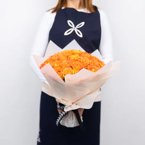 50 Orange Roses | Happy Birthday