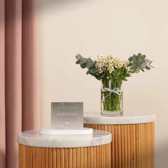 Hush Spa Classic Manicure and Pedicure Women's Gift Voucher | Serene Flower Vase