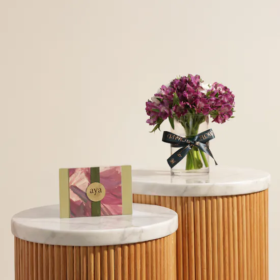 Aya Salon 300 SAR Credit Voucher | Opulent Glow Flower Vase