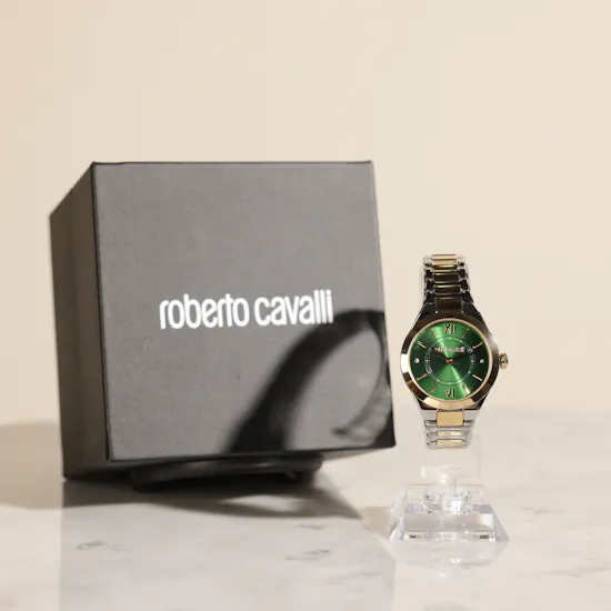 Roberto Cavalli Silver and Gold Women's Watch