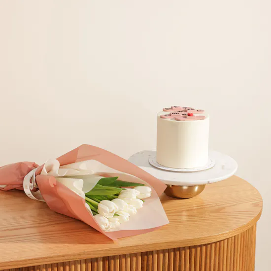 Floward Get Well Soon Cake | Flowers Charming Bouquet