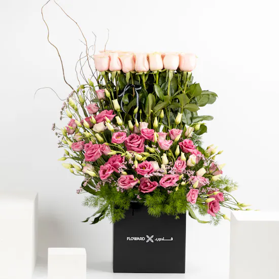 Roses & Eustoma | Square Box