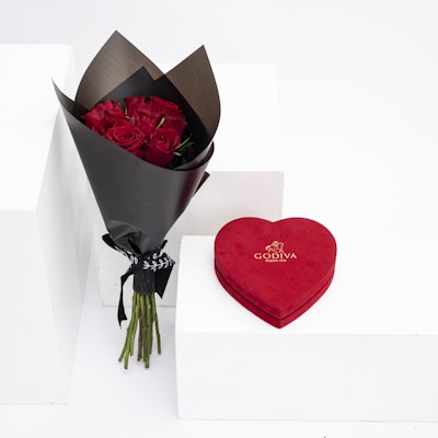 12 Red Roses | Godiva Chocolate