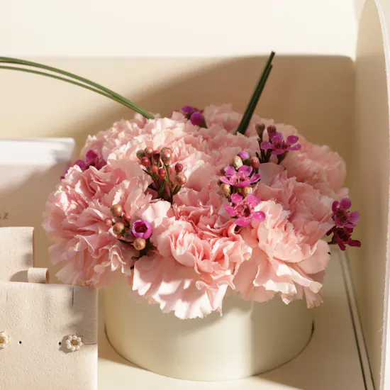 Joolz Kids Pearl Rose Gold Earrings | Quiet Grace Flower Box