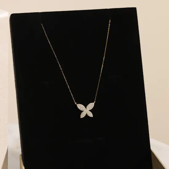 AV Jewelry Butterfly Collection Gold Necklace