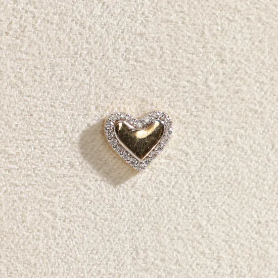 Miss L' by L'azurde Heart Diamond Stud Kids Earrings