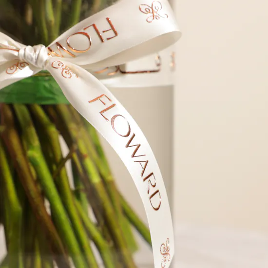 Orange Roses Vase | 35 Flowers