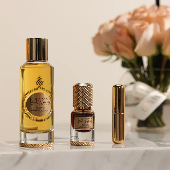 Abdul Samad Al Qurashi Sasora Agarwood Oil | Graduation Peach Rose Vase