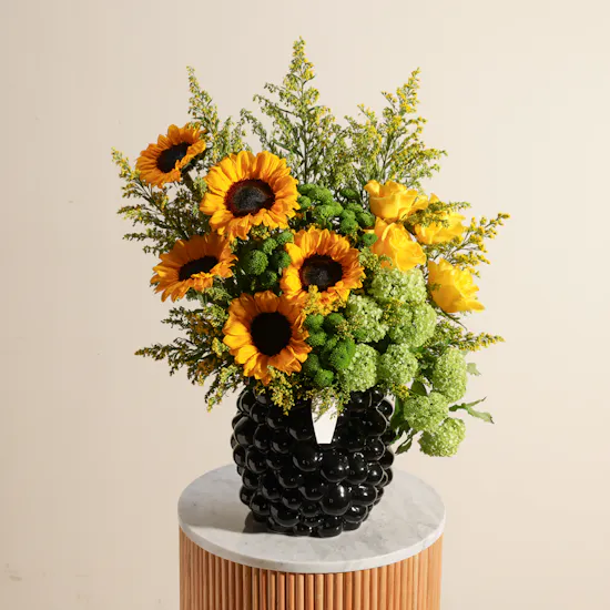 Radiant Sunshine Flowers Vase