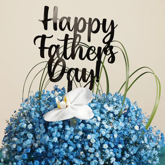 Sweet Sensation Best Dad Blue Palette Knife Cake | Delightful Flowers