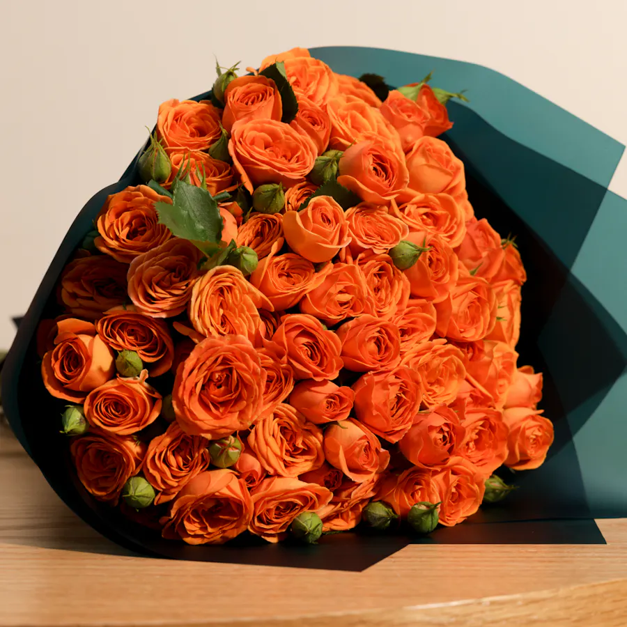 Citrus Charm Baby Rose Bouquet 1