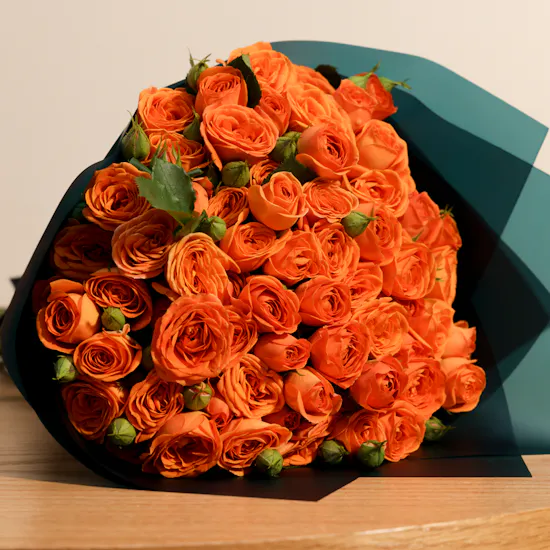 Citrus Charm Baby Rose Bouquet