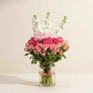 Colorful Garden Flowers Vase