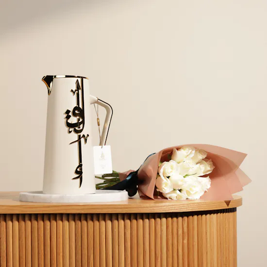 Otantik Liqaa Vacuum Flask | Elegant Flowers Bouquet