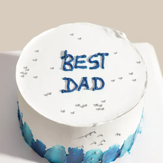Sweet Sensation Best Dad Blue Palette Knife Cake