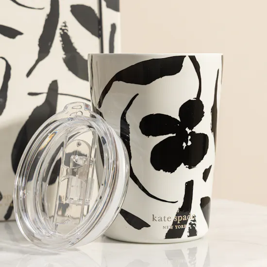 Kate Spade Black and White Mug and Notebook Set