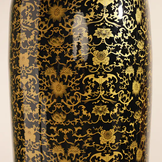 Magnificent Black and Gold Vase | 180 CM