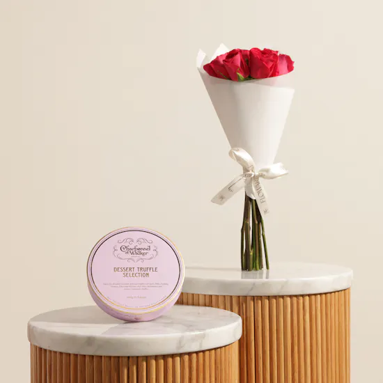Charbonnel et Walker Dessert Truffle Selection Box | Truly Unforgettable Flower Bouquet