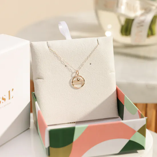 Miss L' by L'azurde Zodiac Sign Gold Necklace | Serenity Flowers Vase