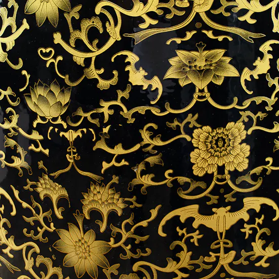 Magnificent Black and Gold Vase | 180 CM