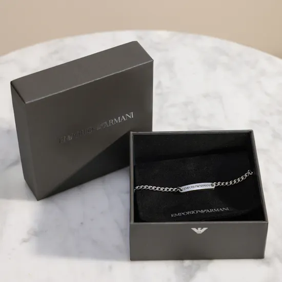 Emporio Armani Stainless Steel ID Men’s Bracelet