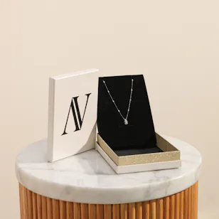 AV Jewelry White Gold Glow Necklace